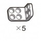 Svorka dvojitá malá S (SPL-2b2(W)) 5ks